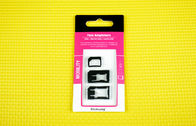adaptateur nano de carte du micro SIM de l'iPhone 4, ABS en plastique 4FF à 3FF
