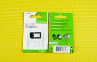 Adaptateur nano de carte du micro SIM d'ABS, mini plastique noir 4FF à 3FF