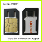 Micro noir en plastique fait sur commande à l'adaptateur normal de SIM pour IPhone 4