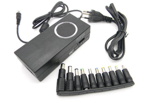adaptateur universel de puissance d'ordinateur portable d'affichage à cristaux liquides du bleu 90W mince automatique