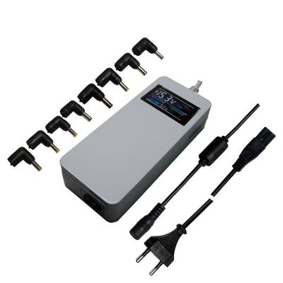 adaptateur universel de puissance d'ordinateur portable d'affichage à cristaux liquides du bleu 90W mince automatique