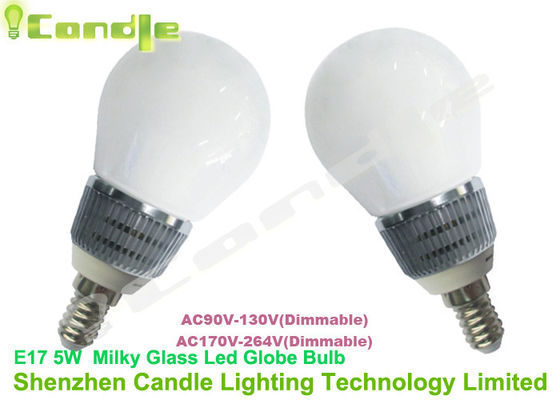 5w E14 Samsung a mené l'alimentation d'énergie d'isolement par blanc en verre laiteux de jour d'ampoule de globe