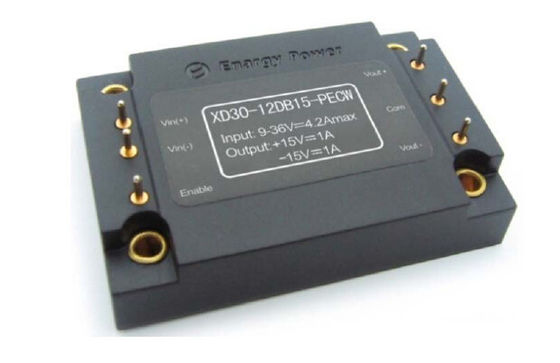 Le convertisseur 30W de C.C de C.C d'alimentation d'énergie militaire de fiabilité a produit 15 volts XD30-12DB15-PECW
