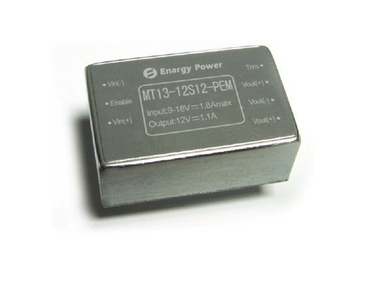 Grand choix 9 d'entrée - le convertisseur 12W de 18V DC-DC a produit 12V MT13-12S12-PEM