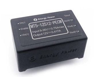 Modules à haute fréquence MT5-12S12-PECW de convertisseur de l'alimentation d'énergie militaire 5W 12V DC-DC