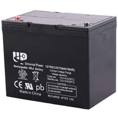 L'acide sulfurique a scellé la batterie au plomb 12V 75Ah pour des machines-outils, alimentation d'énergie d'ordinateur