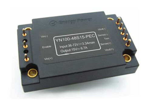 tension du convertisseur 15 de 100W DC-DC avec Solderability IEC60068-2-20 YN100-48S15-PEC