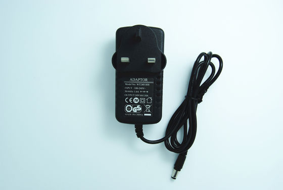 24V adaptateur de puissance de bâti de mur de goupilles du R-U 3 de production de C.C 1A 24W, CE/FCC/RoHS