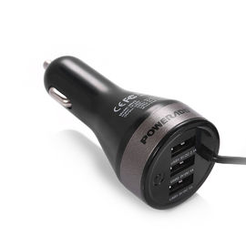 chargeur de voiture de port USB de 4.2A 21W trois avec l'adaptateur micro intégré de puissance de câble d'USB