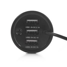 chargeur de voiture de port USB de 4.2A 21W trois avec l'adaptateur micro intégré de puissance de câble d'USB