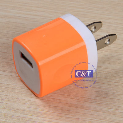 Maison de voyage d'USB prise de chargeur de mur d'adaptateur de puissance de 1,0 ampères pour Iphone 6/6 5s plus Samsung