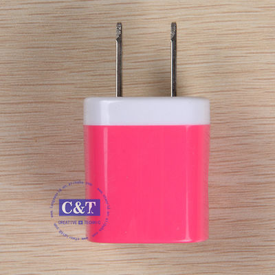 Maison de voyage d'USB prise de chargeur de mur d'adaptateur de puissance de 1,0 ampères pour Iphone 6/6 5s plus Samsung