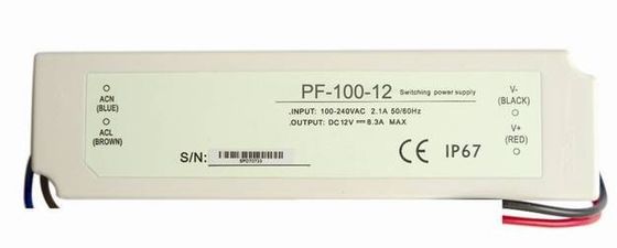efficacité constante de conducteur de volt LED de la tension 12 de 100W 50Hz avec la protection de surcharge
