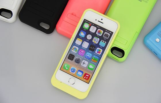 Couverture externe de cas de chargeur de banque de puissance de support de batterie pour l'iPhone 5 2200mAh