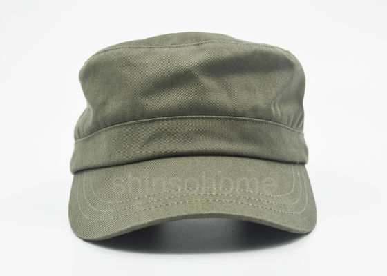 Doublure adaptée aux besoins du client par chapeau militaire vide de vert d'armée de coton avec la boucle en métal
