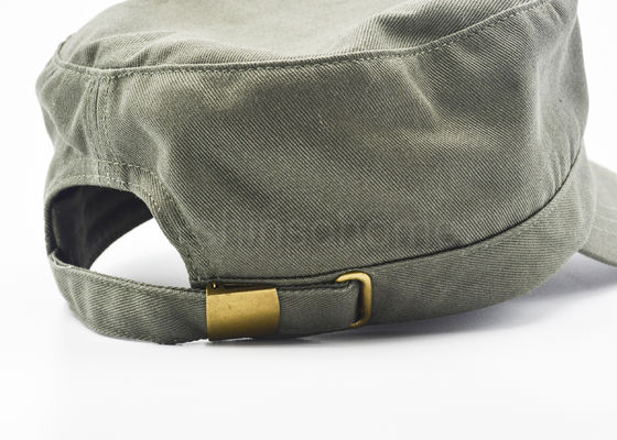 Doublure adaptée aux besoins du client par chapeau militaire vide de vert d'armée de coton avec la boucle en métal