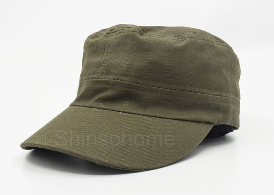 Boucle militaire en métal de vert d'armée de chapeau 100% de coton unisexe réglable 56 - 60 cm