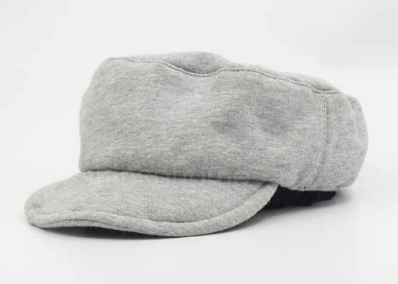 Bord mou d'Adjutable de chapeau militaire mou gris de coton d'hiver, chapeaux à la mode pour les hommes