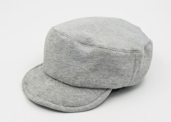 Bord mou d'Adjutable de chapeau militaire mou gris de coton d'hiver, chapeaux à la mode pour les hommes
