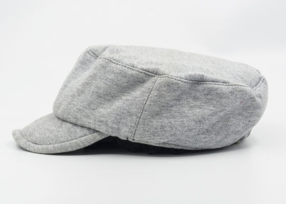 Bord mou d'Adjutable de chapeau militaire mou gris de coton d'hiver, chapeaux à la mode pour les hommes