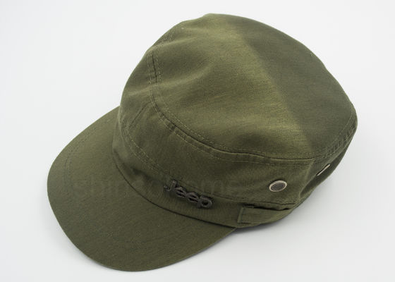 Chapeau militaire Adjutable de vert d'armée de coton de la mode 100 % avec la boucle en métal