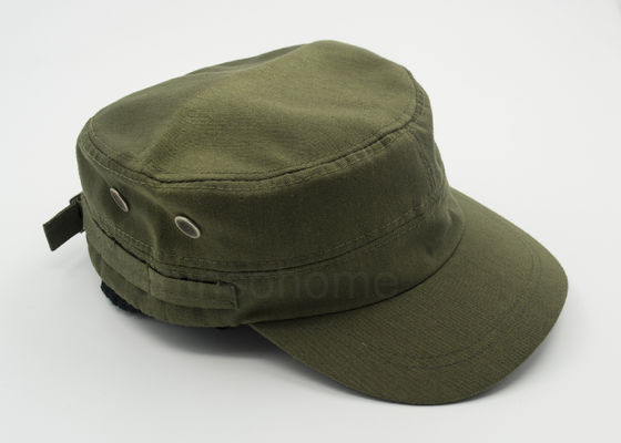 Chapeau militaire Adjutable de vert d'armée de coton de la mode 100 % avec la boucle en métal