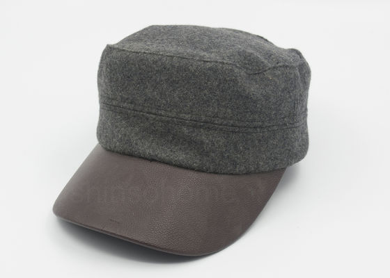 Cuir militaire Bill de chapeau de mélange d'ouate réglable pour Madame/femmes