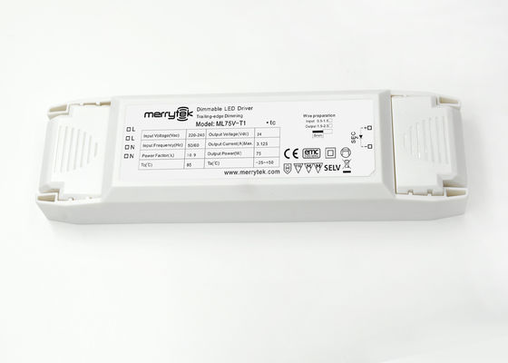 Rebord arrière IP20 de tension de Traic de 75 watts de conducteur constant de Dimmable LED
