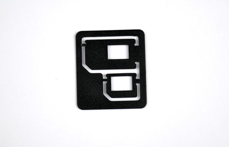 Adaptateur normal de carte du téléphone portable SIM, ABS en plastique 250pcs de Blcak dans un poly-sac